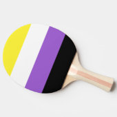 Raquette De Ping Pong Indicateur de fierté non binaire (Côté)