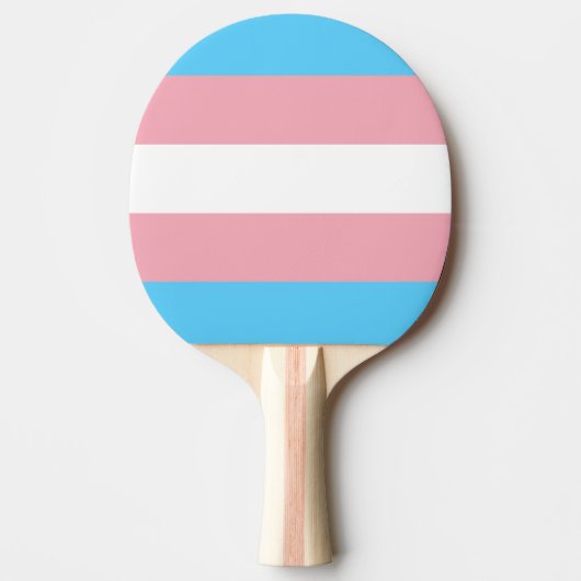 Raquette De Ping Pong Indicateur de fierté transgenre (Devant)