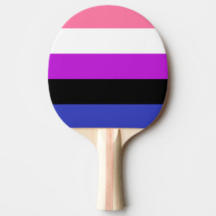 Raquette De Ping Pong Indicateur de la fierté du fluide genderfluide