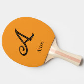 Raquette De Ping Pong Initial Personalized Elegant Monogram (Côté)