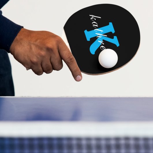 Raquette De Ping Pong Initiale K Monogramme Simple Style Moderne (Insitu)