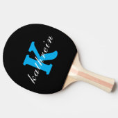 Raquette De Ping Pong Initiale K Monogramme Simple Style Moderne (Côté)