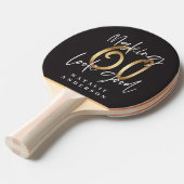 Raquette De Ping Pong Initiales de 60e anniversaire personnalisées cadea (Devant Angle)