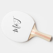 Raquette De Ping Pong Initiales en couple inclinées Moderne (Côté)