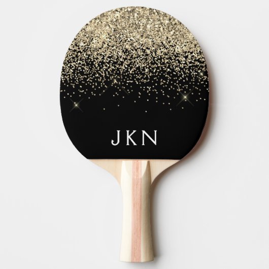 Raquette De Ping Pong Initiales Monogrammes pour filles Parties scintill (Devant)