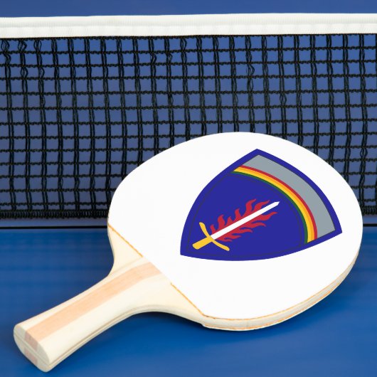Raquette De Ping Pong Insigne Army Europe USAREUR (Insitu)