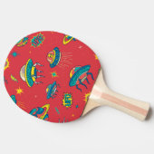 Raquette De Ping Pong Inventaires d'espace UFO rétro (Côté)