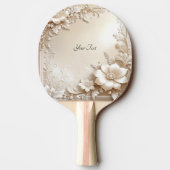Raquette De Ping Pong Ivory Flowers Ping Pong Paddle (Dos)
