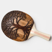 Raquette De Ping Pong Jacaranda Tree Bois de la sculpture, (Côté)