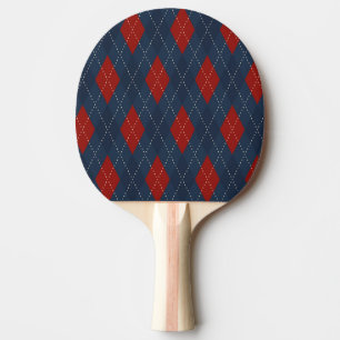 Raquette De Ping Pong Jacquard Royal Bleu Motif de Noël