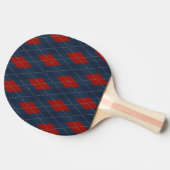 Raquette De Ping Pong Jacquard Royal Bleu Motif de Noël (Côté)