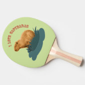 Raquette De Ping Pong J'adore les capybaras Amoureux de capybara mignon (Côté)