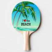 Raquette De Ping Pong J'aime la plage, bleu tropical (Dos)