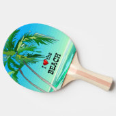 Raquette De Ping Pong J'aime la plage, bleu tropical (Côté)