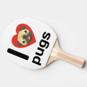 Raquette De Ping Pong J'aime les carlins (Côté)
