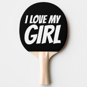 RAQUETTE DE PING PONG J'AIME MA PETITE FILLE (PETITE AMIE)