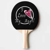 Raquette De Ping Pong J'aime mon Ange (Devant)