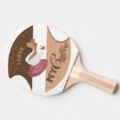 Raquette De Ping Pong J'aime mon café Retro Java (Côté)