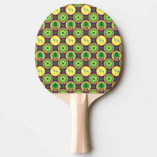 Raquette De Ping Pong Jamahiri ® Libye | Motif africain