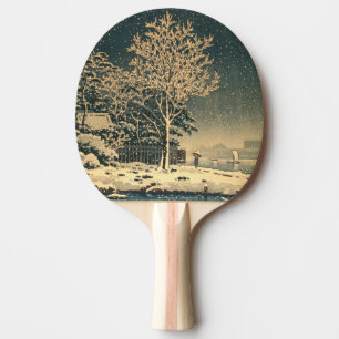 Raquette De Ping Pong Japon féodal Jour d'hiver, rivière Sumida sous la 