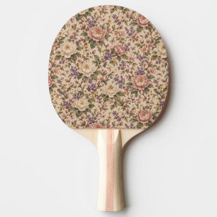 Raquette De Ping Pong Jardin de roses botaniques vintage et motif papill
