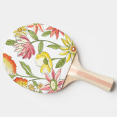 Raquette De Ping Pong Jardin fleuri avec Arrière - plan blanc (Côté)