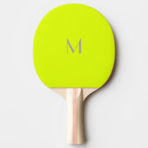 Raquette De Ping Pong jaune fluorescent - ajouter monogramme 