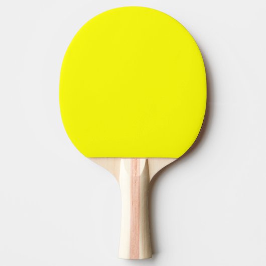 Raquette De Ping Pong Jaune Néon Uni (Devant)