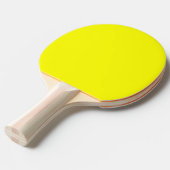 Raquette De Ping Pong Jaune Néon Uni (Devant Angle)