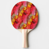 Raquette De Ping Pong Jaune rouge d'art d'aquarelle (Devant)