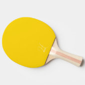Raquette de ping pong jaune vif monogrammée (Côté)