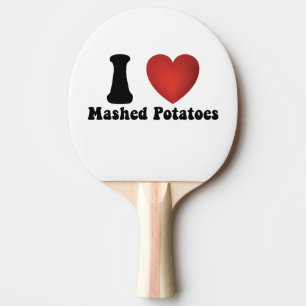 Raquette De Ping Pong Je adore les pommes de terre écrasées Cadeau de dî