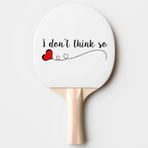 Raquette De Ping Pong Je ne pense pas que le coeur doodle
