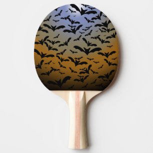 Raquette De Ping Pong Je suis partie Batty pour les chauves-souris noire