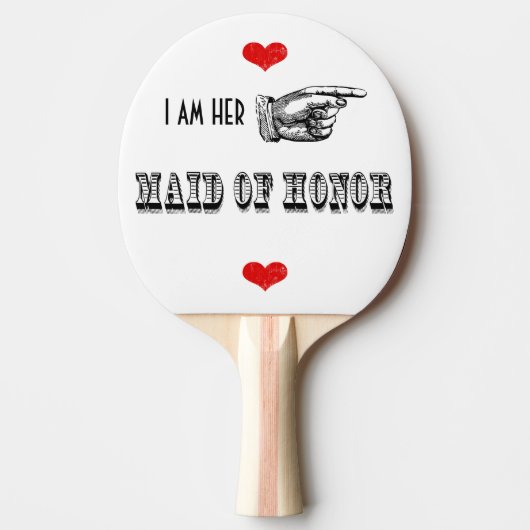 Raquette De Ping Pong Je suis sa demoiselle d'honneur (Devant)