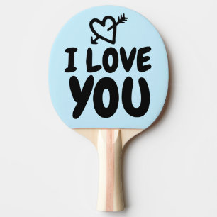 RAQUETTE DE PING PONG JE T'AIME POUR MARI PETIT AM