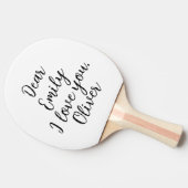 Raquette De Ping Pong Je vous aime Modèle nom (Côté)