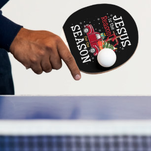 Raquette De Ping Pong Jésus est la raison de la saison de la foi chrétie