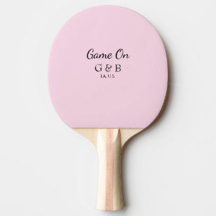 Raquette De Ping Pong Jeu sur ajouter le nom du couple lieu de la fête d
