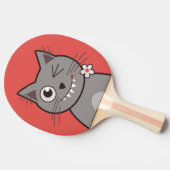 Raquette De Ping Pong Joli chat Winking Cartoon Kitty (Côté)