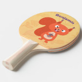 Raquette De Ping Pong Joli dessin animé d'écureuil roux (Devant Angle)