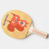 Raquette De Ping Pong Joli dessin animé d'écureuil roux (Côté)