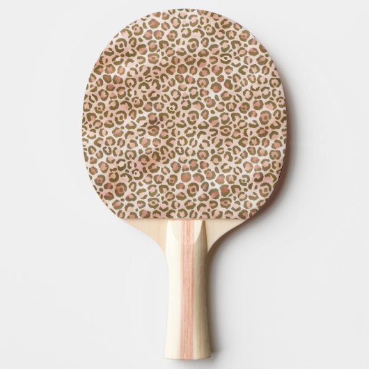 Raquette De Ping Pong Joli Empreinte de léopard Brown Peach (Devant)