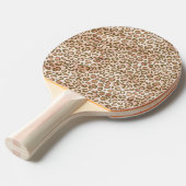 Raquette De Ping Pong Joli Empreinte de léopard Brown Peach (Devant Angle)