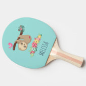 Raquette De Ping Pong Joli fentes Brown accrochées à l'envers (Côté)