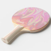 Raquette De Ping Pong Joli marbre rose élégant et moderne (Devant Angle)