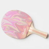 Raquette De Ping Pong Joli marbre rose élégant et moderne (Côté)