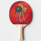 Raquette De Ping Pong Joli Noël Camel En Rouge (Dos)