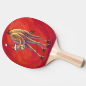 Raquette De Ping Pong Joli Noël Camel En Rouge (Côté)