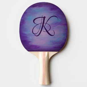 Raquette De Ping Pong Joli Pastels Cloud rose mignon Ciel bleu violet